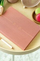 Matt Notebook 2025-2026 A5 Keten Akademik Ajanda 15x21 cm - 17 Aylık Pembe