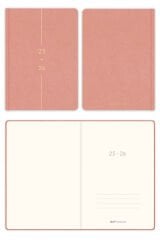 Matt Notebook 2025-2026 A5 Keten Akademik Ajanda 15x21 cm - 17 Aylık Pembe