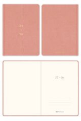 Matt Notebook 2025-2026 A5 Keten Akademik Ajanda 15x21 cm - 17 Aylık Pembe