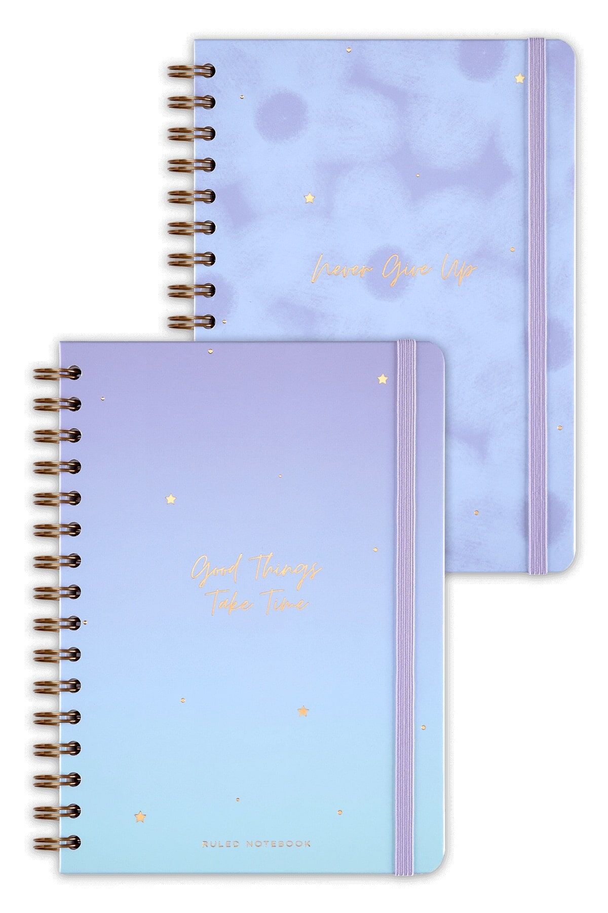 Matt Notebook A5 15x21 cm Spiralli Lastikli 2'li Tarihsiz Not Defteri Seti 1 Kareli 1 Çizgili