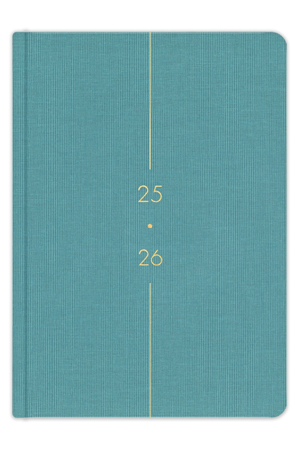 Matt Notebook 2025-2026 A5 Keten Akademik Ajanda 15x21 cm - 17 Aylık Turkuaz