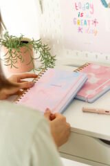 Matt Notebook A5 15x21 cm Spiralli Lastikli 2'li Tarihsiz Not Defteri Seti 1 Kareli 1 Çizgili