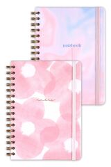 Matt Notebook A5 15x21 cm Spiralli Lastikli 2'li Tarihsiz Not Defteri Seti 1 Kareli 1 Çizgili