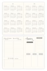 Matt Notebook 2025-2026 A5 Keten Akademik Ajanda 15x21 cm - 17 Aylık Lila