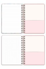 Matt Notebook A5 15x21 cm Spiralli Lastikli 2'li Tarihsiz Not Defteri Seti 1 Kareli 1 Çizgili