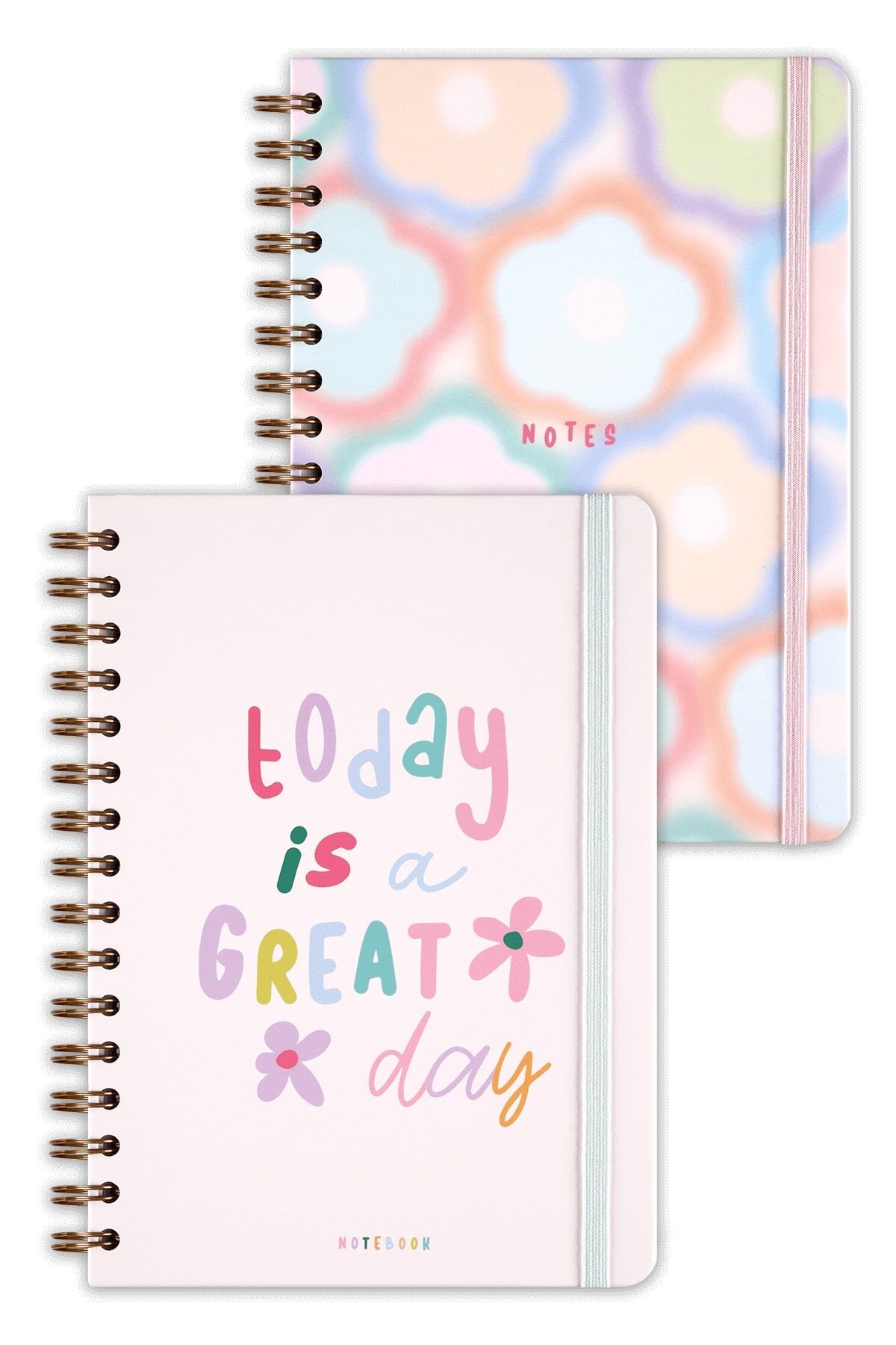 Matt Notebook A5 15x21 cm Spiralli Lastikli 2'li Tarihsiz Not Defteri Seti 1 Kareli 1 Çizgili