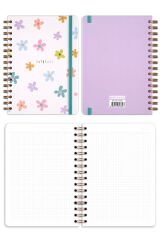 Matt Notebook A5 15x21 cm Spiralli Lastikli 2'li Tarihsiz Not Defteri Seti 1 Kareli 1 Çizgili