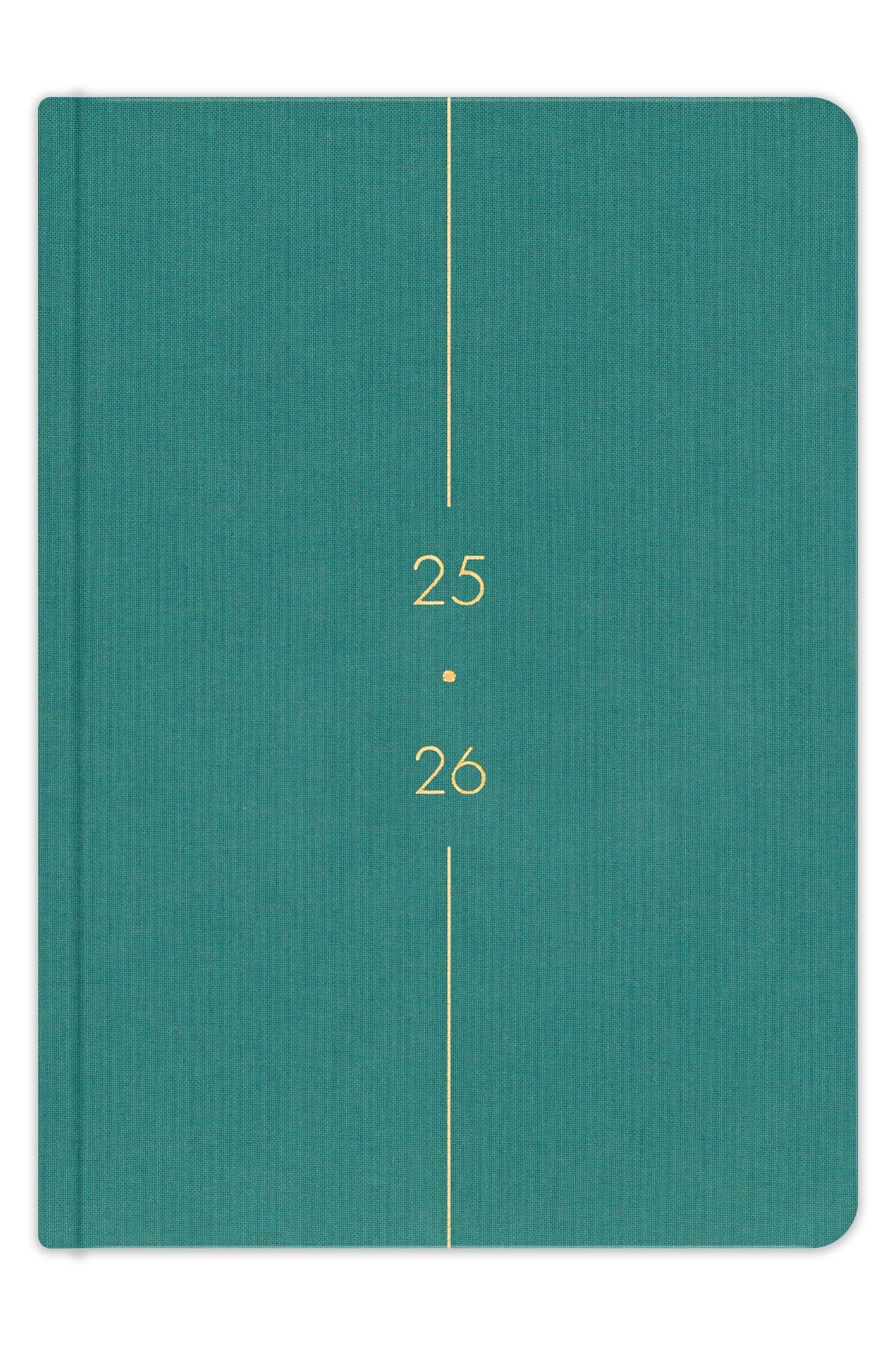 Matt Notebook 2025-2026 A5 Keten Akademik Ajanda 15x21 cm - 17 Aylık Koyu Yeşil