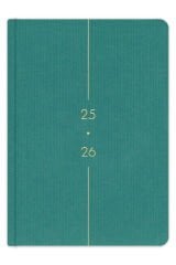 Matt Notebook 2025-2026 A5 Keten Akademik Ajanda 15x21 cm - 17 Aylık Koyu Yeşil