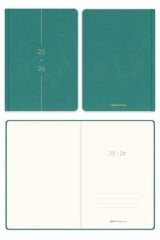 Matt Notebook 2025-2026 A5 Keten Akademik Ajanda 15x21 cm - 17 Aylık Koyu Yeşil