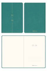 Matt Notebook 2025-2026 A5 Keten Akademik Ajanda 15x21 cm - 17 Aylık Koyu Yeşil