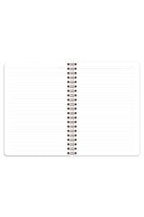 Matt Notebook 20x28 cm A4 Lastikli Spiralli Sert Kapak Not Defteri Çizgili Bej