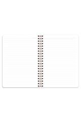 Matt Notebook 20x28 cm A4 Lastikli Spiralli Sert Kapak Not Defteri Çizgili Bej