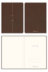 Matt Notebook 2025-2026 A5 Keten Akademik Ajanda 15x21 cm - 17 Aylık Kahverengi