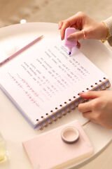 Matt Notebook 19x21 cm Kare Lastikli Spiralli Sert Kapak Not Defteri Kareli