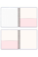 Matt Notebook 19x21 cm Kare Lastikli Spiralli Sert Kapak Not Defteri Kareli