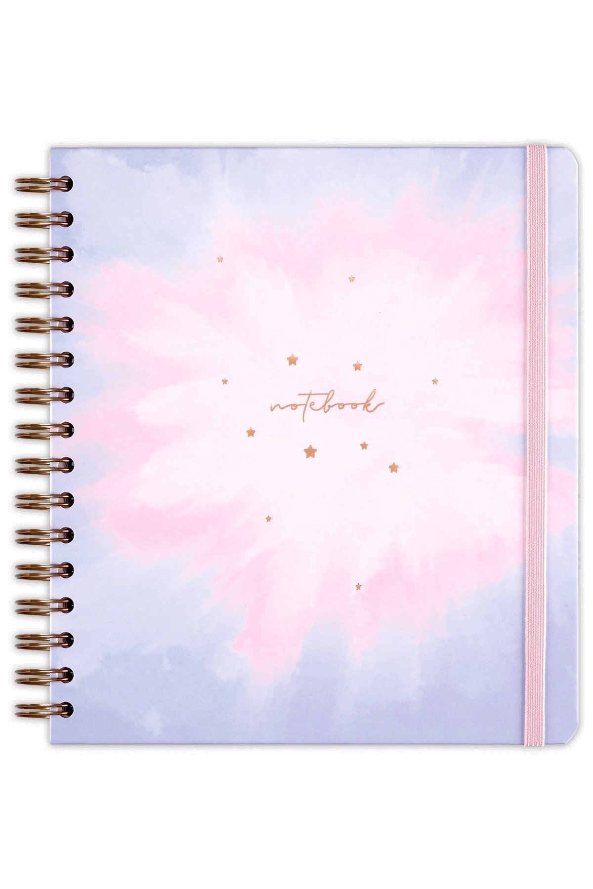 Matt Notebook 19x21 cm Kare Lastikli Spiralli Sert Kapak Not Defteri Kareli