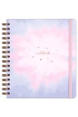 Matt Notebook 19x21 cm Kare Lastikli Spiralli Sert Kapak Not Defteri Kareli