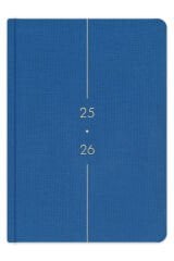 Matt Notebook 2025-2026 A5 Keten Akademik Ajanda 15x21 cm - 17 Aylık Mavi