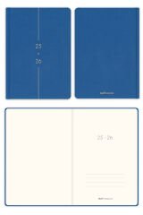 Matt Notebook 2025-2026 A5 Keten Akademik Ajanda 15x21 cm - 17 Aylık Mavi