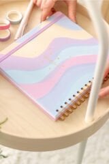 Matt Notebook 19x21 cm Kare Lastikli Spiralli Sert Kapak Not Defteri Kareli