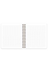 Matt Notebook 19x21 cm Kare Lastikli Spiralli Sert Kapak Not Defteri Kareli