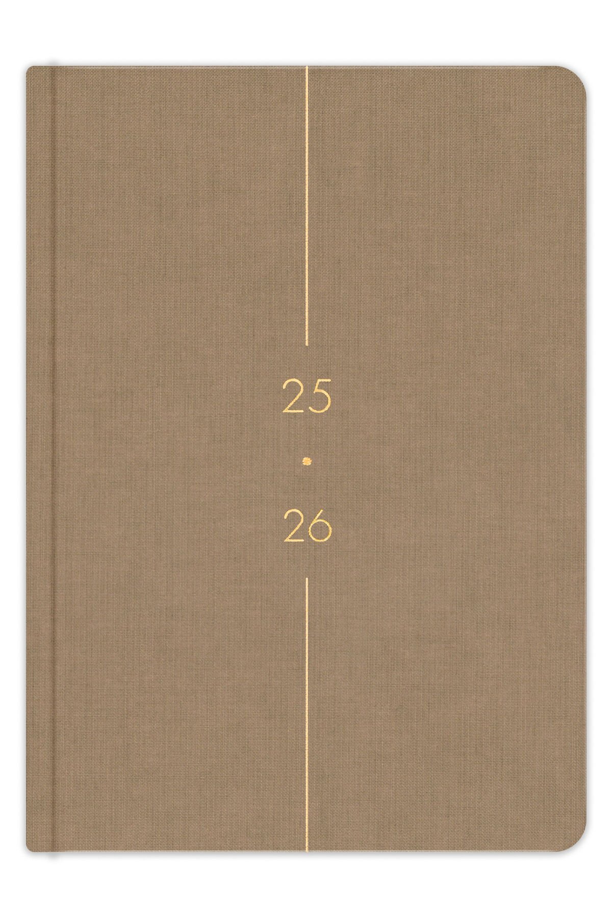 Matt Notebook 2025-2026 A5 Keten Akademik Ajanda 15x21 cm - 17 Aylık Sütlü Kahve