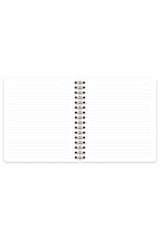Matt Notebook 19x21 cm Kare Lastikli Spiralli Sert Kapak Not Defteri Çizgili