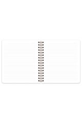 Matt Notebook 19x21 cm Kare Lastikli Spiralli Sert Kapak Not Defteri Çizgili