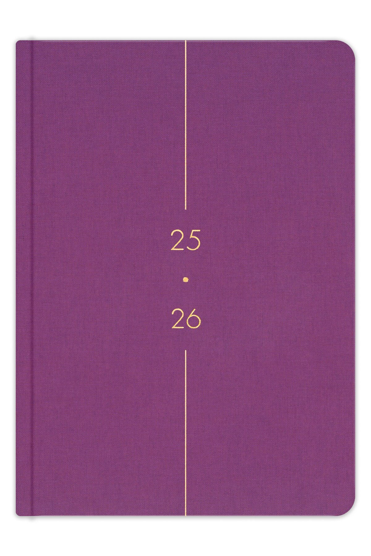 Matt Notebook 2025-2026 A5 Keten Akademik Ajanda 15x21 cm - 17 Aylık Menekşe