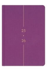 Matt Notebook 2025-2026 A5 Keten Akademik Ajanda 15x21 cm - 17 Aylık Menekşe