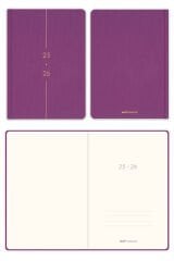 Matt Notebook 2025-2026 A5 Keten Akademik Ajanda 15x21 cm - 17 Aylık Menekşe