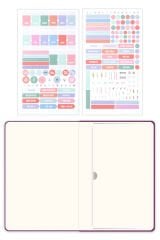 Matt Notebook 2025-2026 A5 Keten Akademik Ajanda 15x21 cm - 17 Aylık Menekşe
