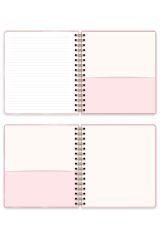 Matt Notebook 19x21 cm Kare Lastikli Spiralli Sert Kapak Not Defteri Çizgili