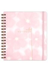 Matt Notebook 19x21 cm Kare Lastikli Spiralli Sert Kapak Not Defteri Çizgili