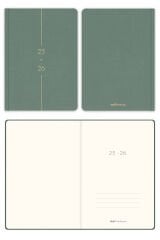 Matt Notebook 2025-2026 A5 Keten Akademik Ajanda 15x21 cm - 17 Aylık Yeşil