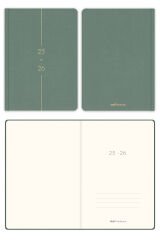Matt Notebook 2025-2026 A5 Keten Akademik Ajanda 15x21 cm - 17 Aylık Yeşil