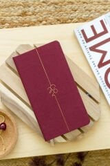 Matt Notebook 2026 Yılı Haftalık Keten Cep Ajandası 12 Aylık Bordo