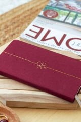 Matt Notebook 2026 Yılı Haftalık Keten Cep Ajandası 12 Aylık Bordo