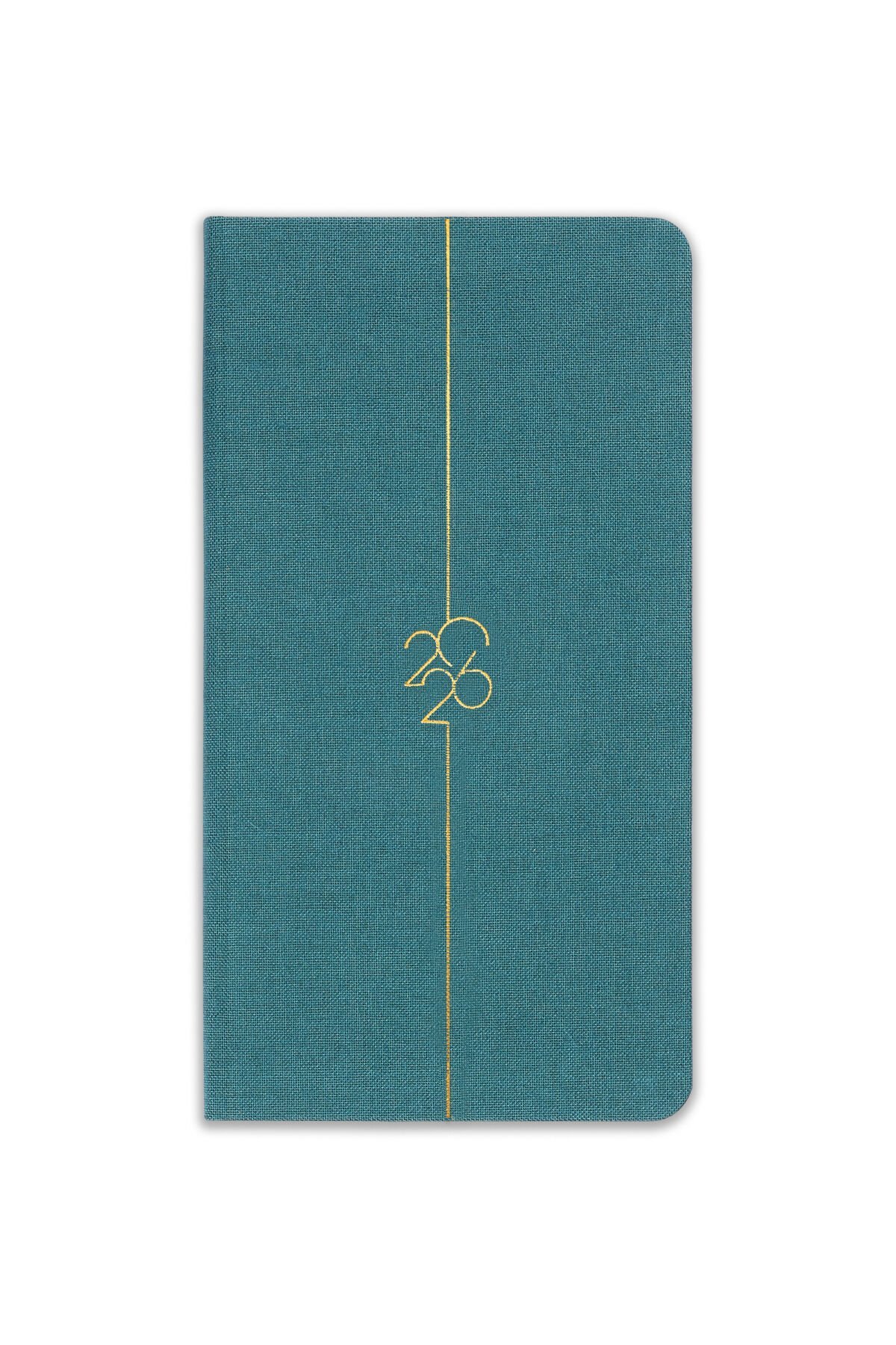 Matt Notebook 2026 Yılı Haftalık Keten Cep Ajandası 12 Aylık Koyu Yeşil