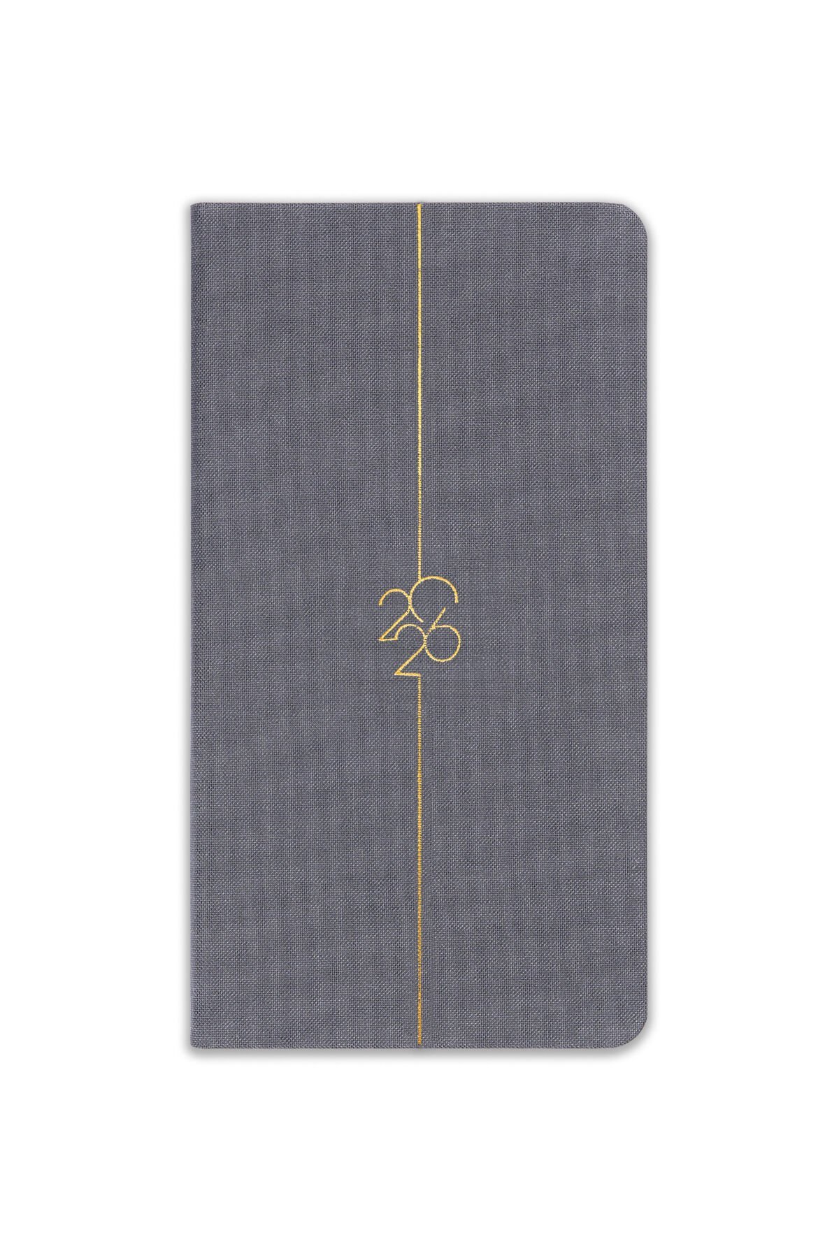Matt Notebook 2026 Yılı Haftalık Keten Cep Ajandası 12 Aylık Füme