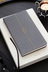 Matt Notebook 2026 Yılı Haftalık Keten Cep Ajandası 12 Aylık Füme