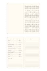 Matt Notebook 2026 Yılı Haftalık Keten Cep Ajandası 12 Aylık Füme