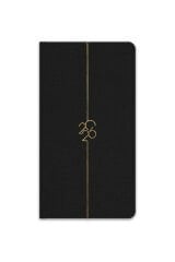 Matt Notebook 2026 Yılı Haftalık Keten Cep Ajandası 12 Aylık Siyah