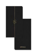Matt Notebook 2026 Yılı Haftalık Keten Cep Ajandası 12 Aylık Siyah