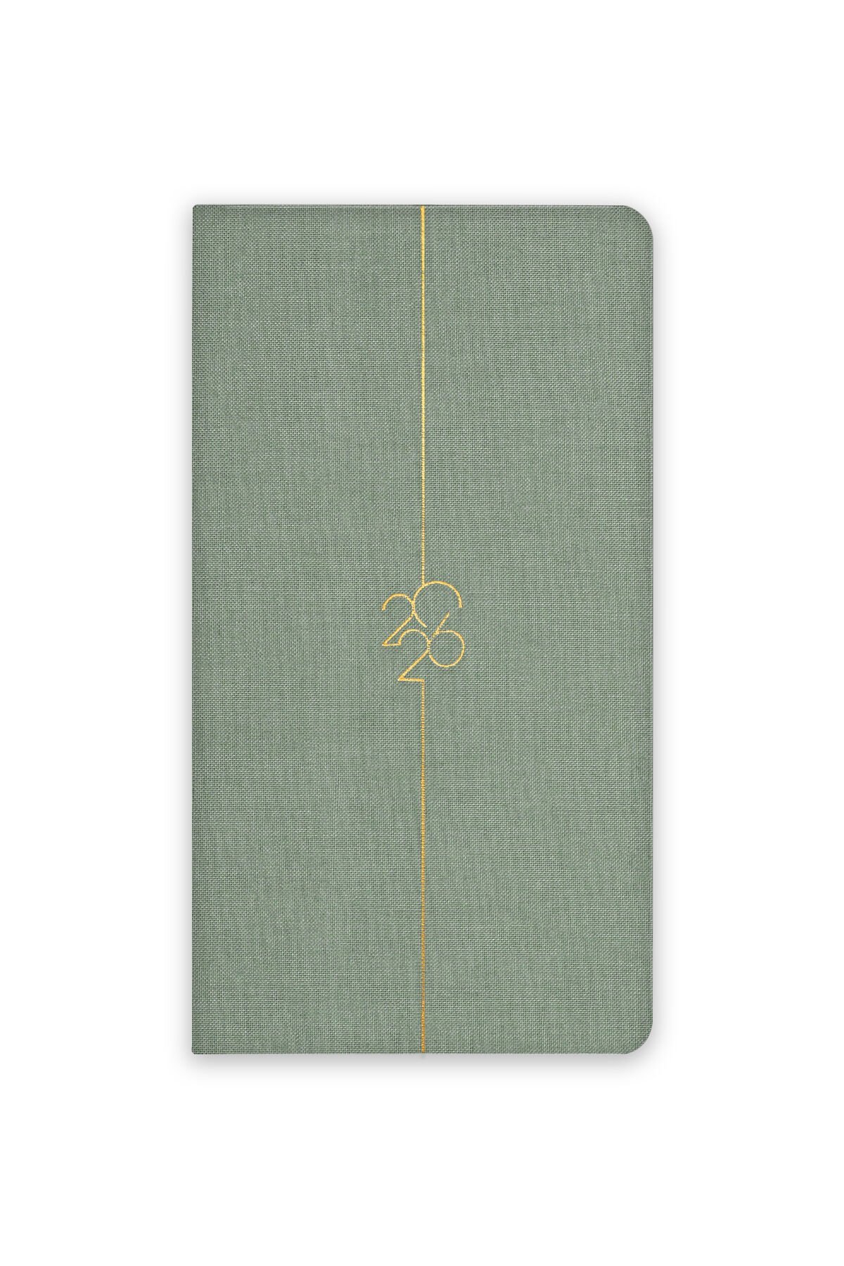 Matt Notebook 2026 Yılı Haftalık Keten Cep Ajandası 12 Aylık Yeşil