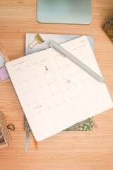 Matt Notebook 2026 Yılı Haftalık Keten Cep Ajandası 12 Aylık Yeşil