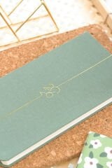 Matt Notebook 2026 Yılı Haftalık Keten Cep Ajandası 12 Aylık Yeşil