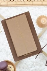 Matt Notebook 2026 Yılı Haftalık Keten Cep Ajandası 12 Aylık Sütlü Kahve