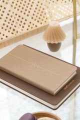 Matt Notebook 2026 Yılı Haftalık Keten Cep Ajandası 12 Aylık Sütlü Kahve